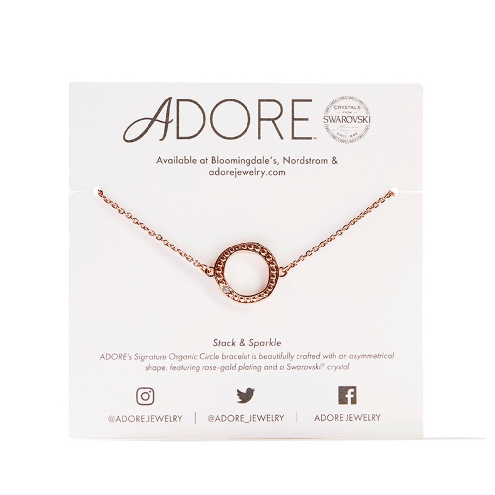 Adore ORGANIC CIRCLE BEADED BRACELET (ROSE GOLD PL